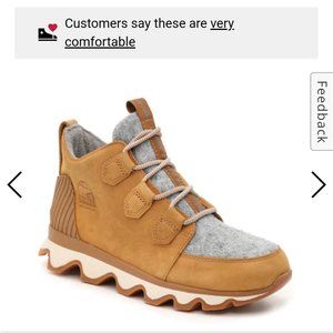 SOREL Women's Kinetic Caribou Waterproof Boot - Camel Brown - Size 7